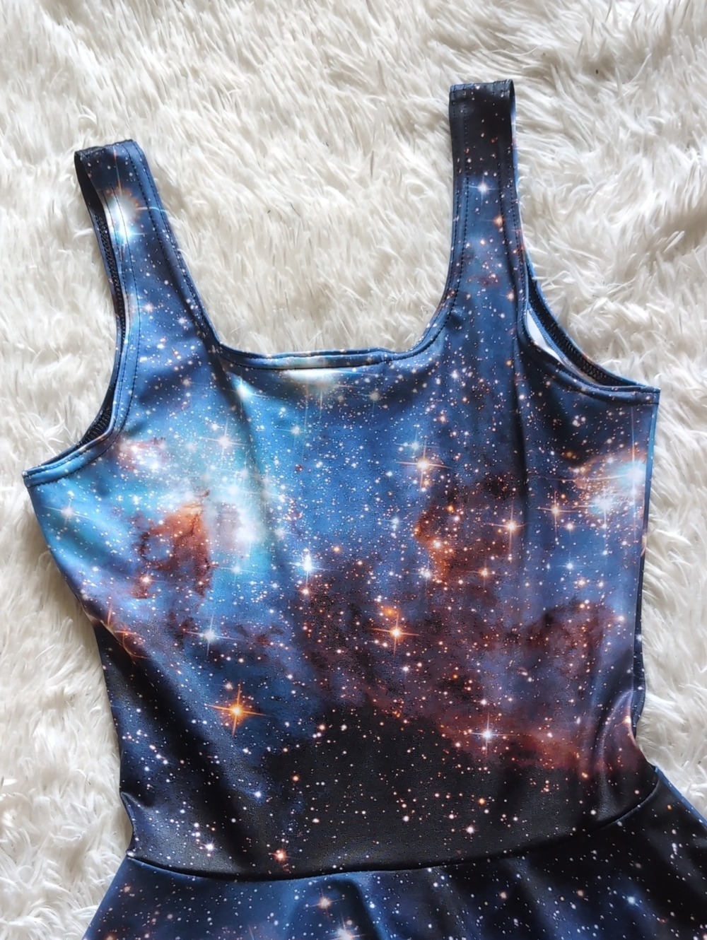 Blackmilk Actual NASA Photo Galaxy Blue Pocket Midi Dress XS - Picture 8 of 13